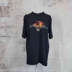 Harley-Davidson T-Shirt Bahamas Nassau Black Pirate Graphics Mens Size L